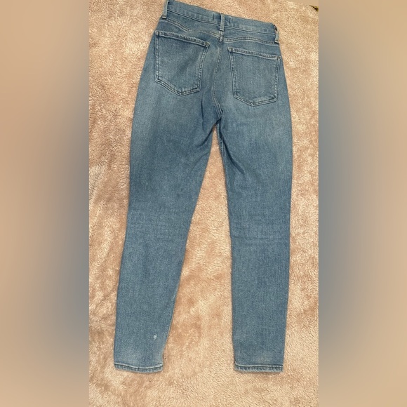 AGOLDE Nico Womens High Rise Slim Fit Jeans Light Wash Distressed Denim Size 23 - Picture 2 of 4